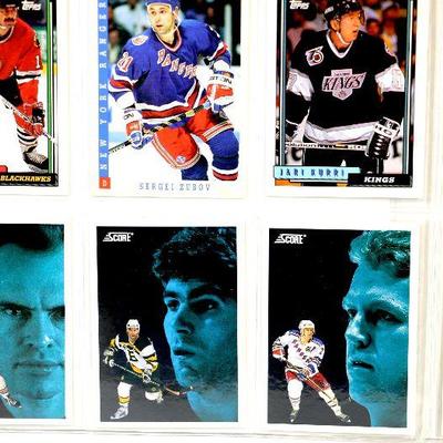 HOCKEY CARDS NHL TOPPS and SCORE CARDS SET OF 18 - EX/MINT