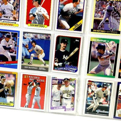 DON MATTINGLY BASEBALL CARDS SET OF 18 - EX/MINT