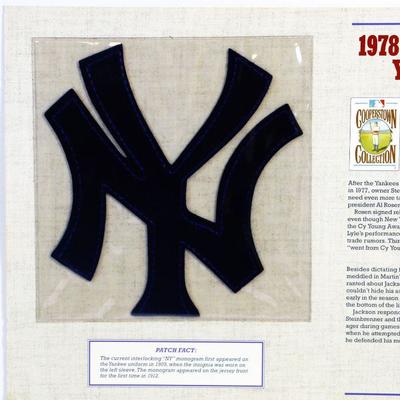 1978 NEW YORK YANKEES BASEBALL TEAM PATCH - Cooperstown Collection by Willabee & Ward