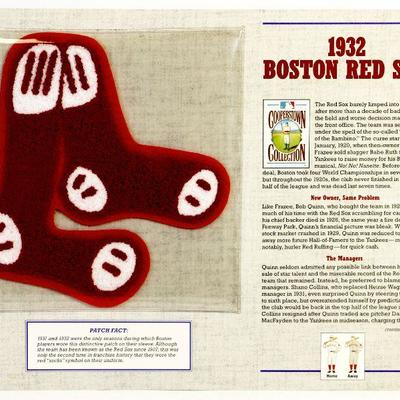 1932 BOSTON RED SOX BASEBALL TEAM PATCH - Cooperstown Collection by Willabee & Ward