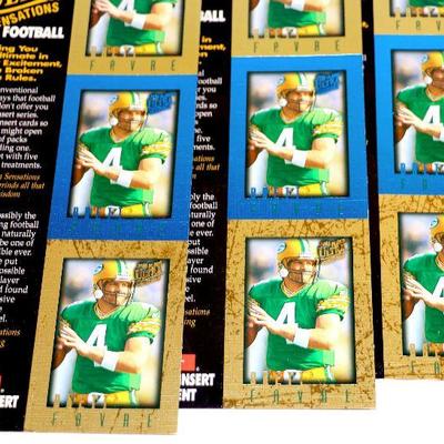 BRETT FAVRE UNCUT SHEET PROMO FOOTBALL INSERT CARDS 1996 FLEER ULTRA PROMO