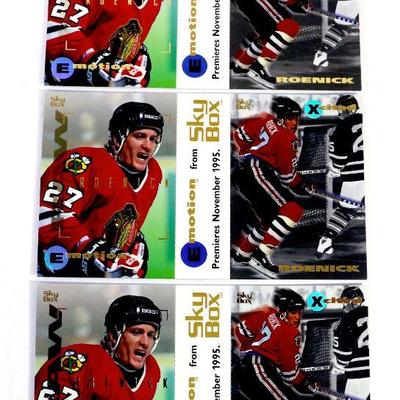 1995 SKYBOX JEREMY ROENICK PROMO SAMPLE NHL HOCKEY CARDS UNCUT SHEET