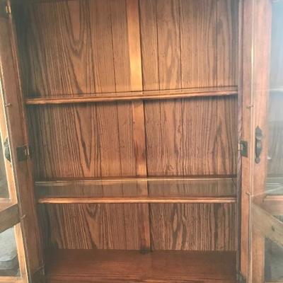 Two Piece China Cabinet With Glass Front 