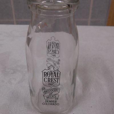 Royal Crest Dairy Denver Clear Glass Bottle