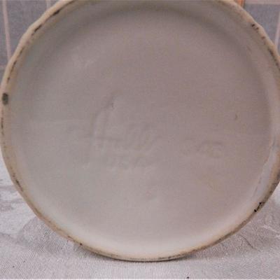 Hull Pottery White Bucket w/ Metal Handle -