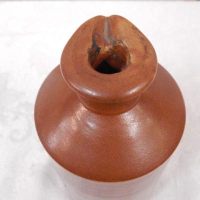 Brown Stoneware Ink Bottle