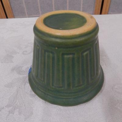 Small Green Ceramic Planter - 4-1/4