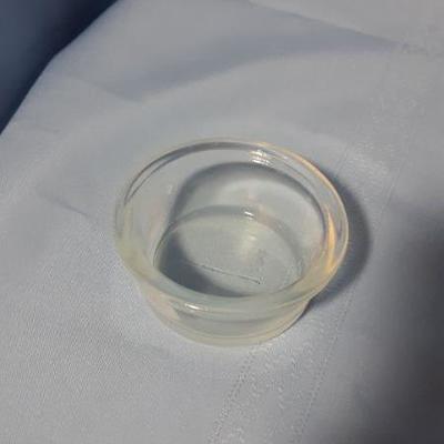Fry Oven Glass ramiken dish, clear/milky / opalescent, 3"W