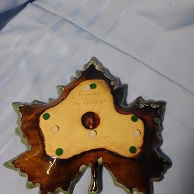 Van Briggle ceramic glazed leaf tray, GORGEOUS, mint condition