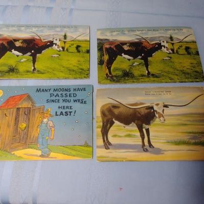 Set of 4 Vintage Souvenir Postcards