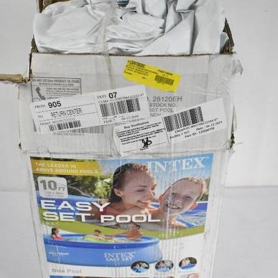 Intex Easy Set Pool, 10 Feet - Untested, As Is, No Guarantee