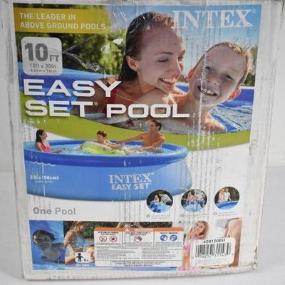 Intex Easy Set Pool, 10 Feet - Untested, As Is, No Guarantee