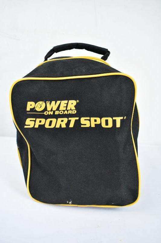 Large Flashlight Power on Board Sport Spot w/ Canvas Storage Bag
