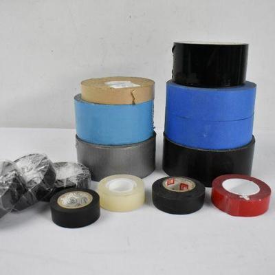 Various Tape Lot: Painting, Duct, Electrical, etc