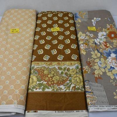 3 Prints Vintage Fabric: Jay Yang Wood Co - Jaybirds & Cherry Blossom Branches