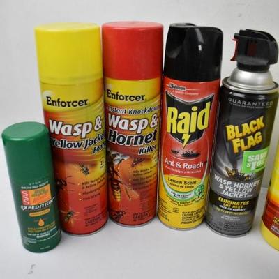 25 Bottles of Spray Chemicals - Bug Sprays, Spray Paint, Etc