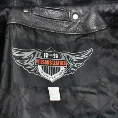 Wilsons Leather Black Leather Jacket, Size XL