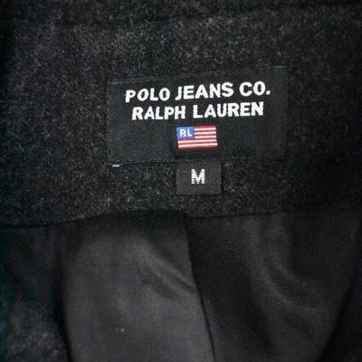 Black Wool/Polyester Jacket, Polo by Ralph Lauren Size Medium