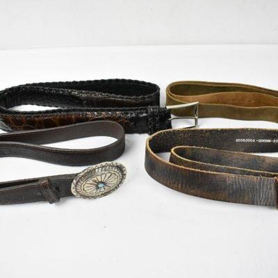 4 Leather Belts - Men's