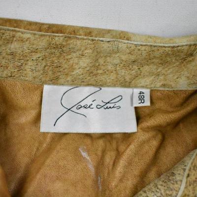 Jose Luis sz 48 Light Jacket SUPER Soft - Handmade Mexican Leather, Tan