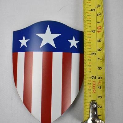 Marvel Captain America 1940's Metal Shield with Stand: Shield is 3 3/8