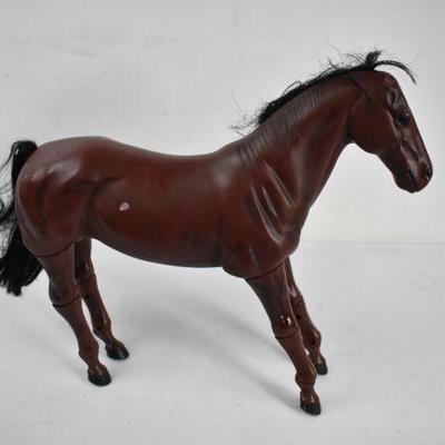 Toy Horse Red/Brown with Black Hair