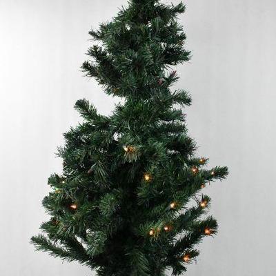 Small Pre-lit Christmass Tree, 4 Feet Tall - Only Some Lights Work