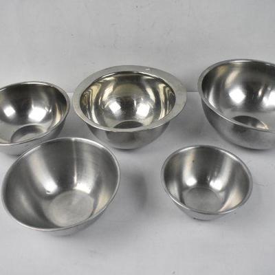 5 Piece Metal Mixing Bowls: Set of 4 + 1 More