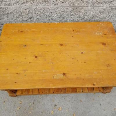 Rustic Wood Coffee Table - Could Use Some TLC