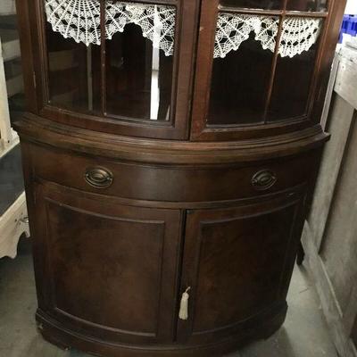 Vintage Drexel Mahogany Corner Cabinet