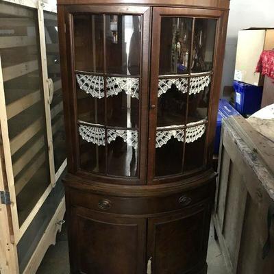 Vintage Drexel Mahogany Corner Cabinet