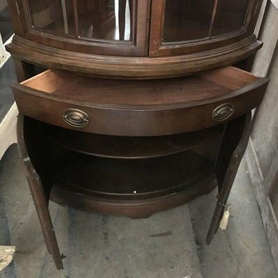 Vintage Drexel Mahogany Corner Cabinet