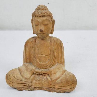 Small Meditating Buddha Wood Statue