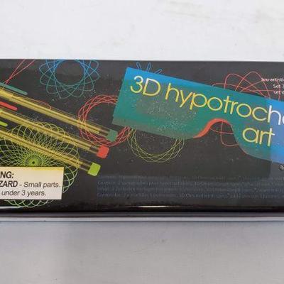3D Hypotrochoid Art Set in Small Tin