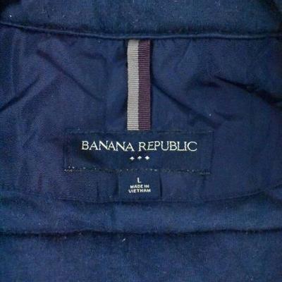 Navy Blue Winter Vest by Banana Republic, Size Large - Needs Cleaning