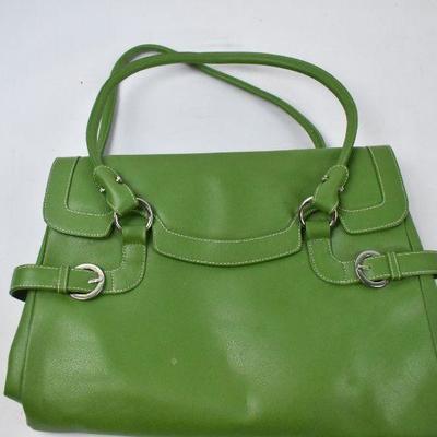 2 Franklin Covey Tote Bag Purses: 1 Green & 1 Red