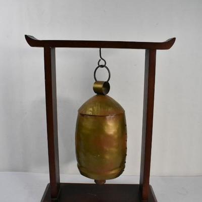 Metal Bell with Wooden Stand