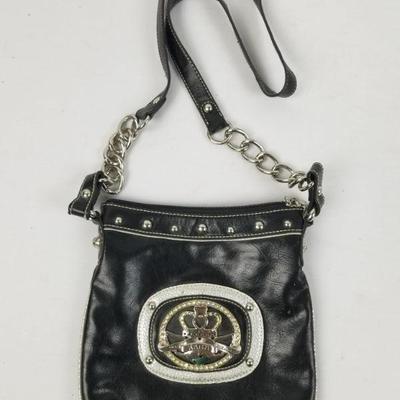 Small Black Handbag with Strap, Kathy Van Zeeland
