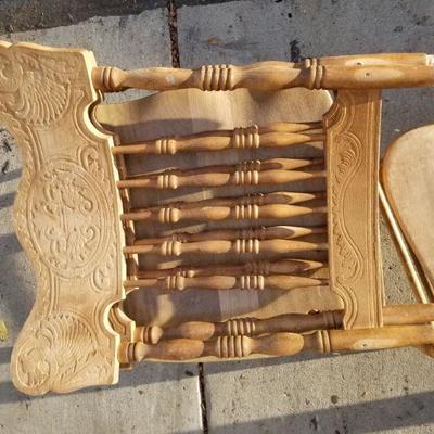 Vintage Kitchen Chairs with Detailed Designs on Backrests - Project Pieces