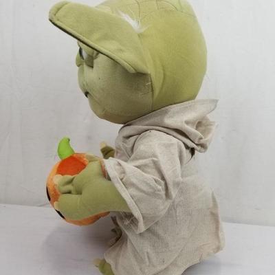 Yoda Plush Figure with Jack-O-Lantern - 21.5