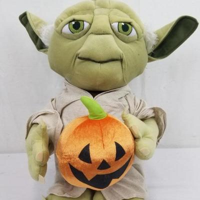 Yoda Plush Figure with Jack-O-Lantern - 21.5