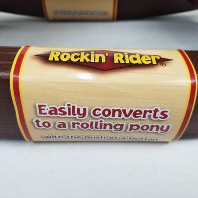 Rockin' Rider Horse, Easily Converts into a Rolling Pony - New