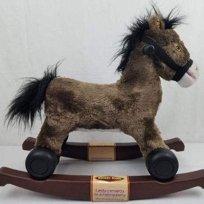 Rockin' Rider Horse, Easily Converts into a Rolling Pony - New