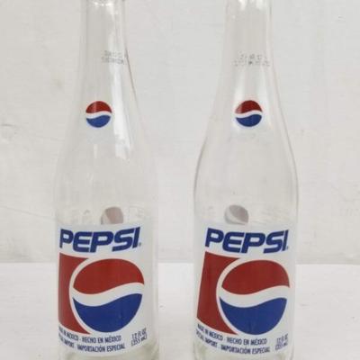 Pair of Pepsi Cola Glass Bottles