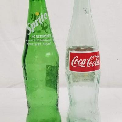 Coca Cola and Sprite Glass Bottles