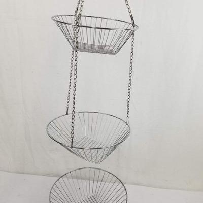 Hanging Metal Fruit Baskets + Countertop Basket