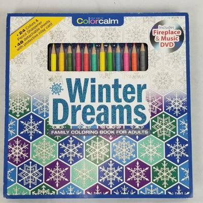 Winter Dreams Family Coloring Book for Adults (No DVD, otherwise appears New)