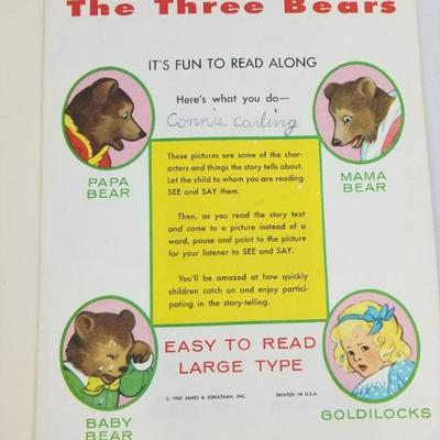 The Story of Goldilocks and the Three Bears, Copyright 1962
