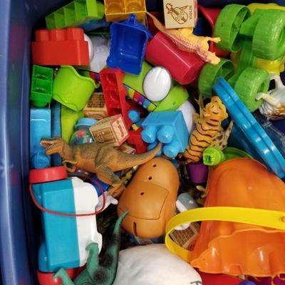 Bin of Miscellaneous Baby & Toddler Toys