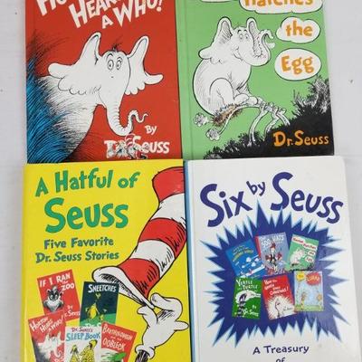 4 Large Dr. Seuss Books: Horton Hears A Who! -to- Six by Seuss